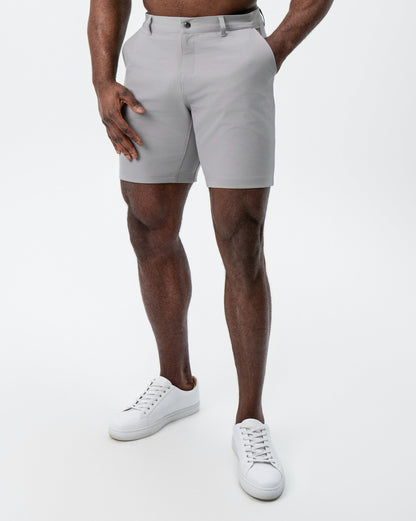 Athletic Fit Shorts - Light Grey | State & Liberty Bottoms