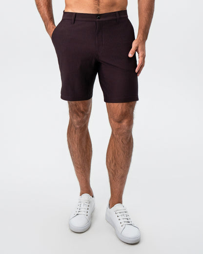 Athletic Fit Shorts - Plum Seersucker | State & Liberty Bottoms