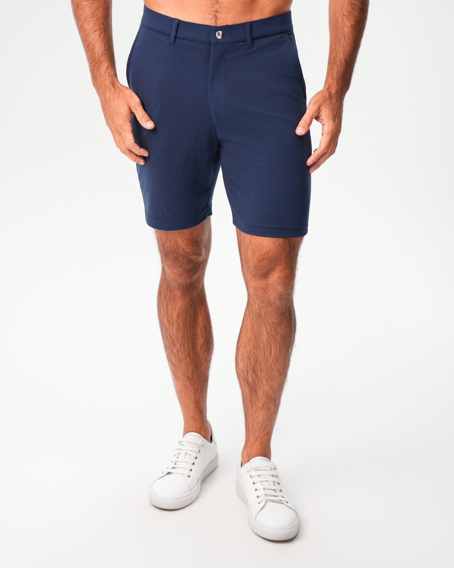Athletic Fit Pique Shorts - Navy | State & Liberty Bottoms