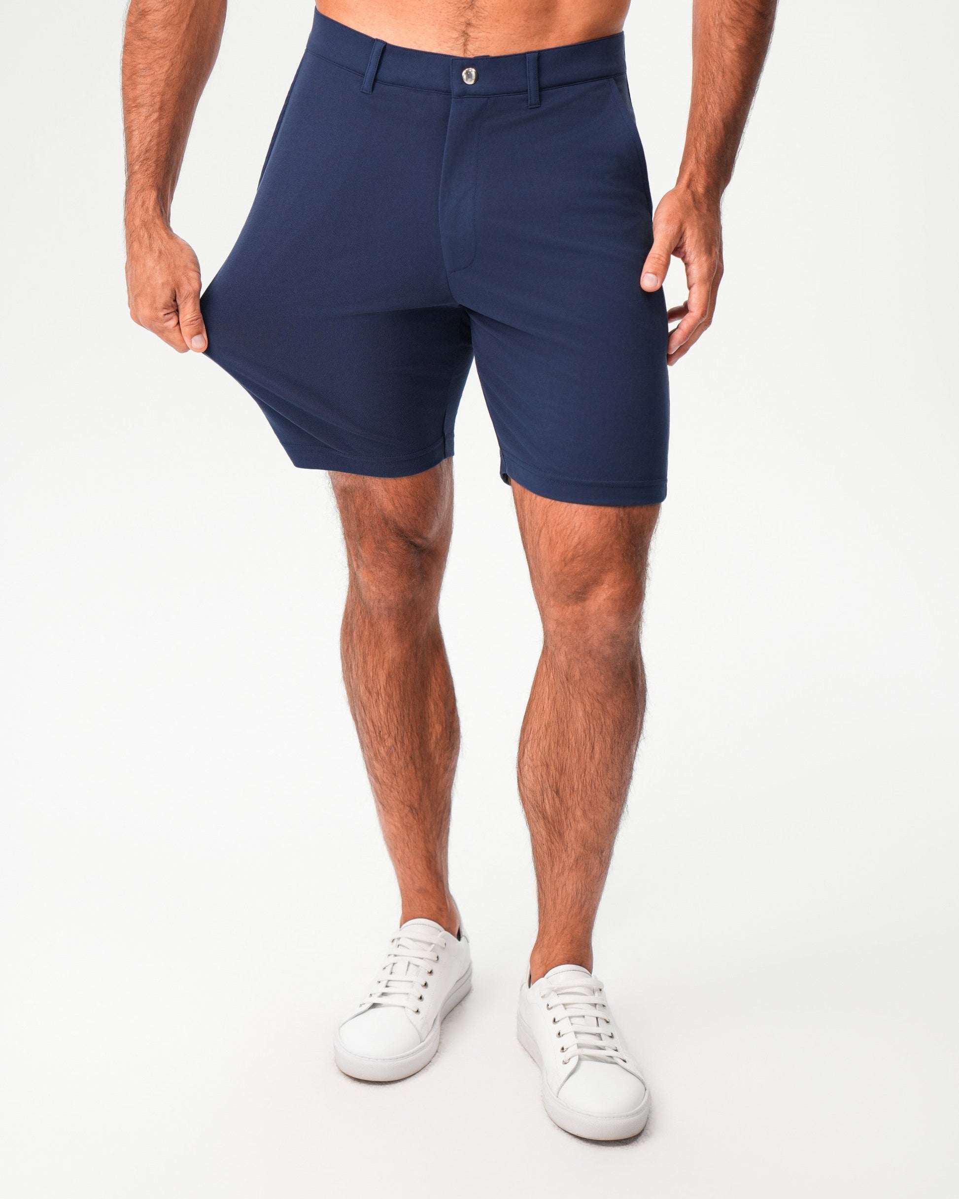 Athletic Fit Pique Shorts - Navy | State & Liberty Bottoms