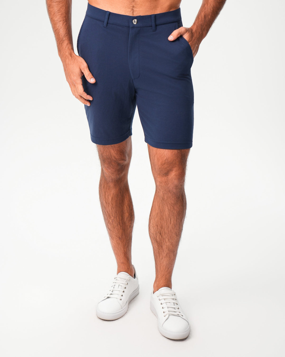 Athletic Fit Pique Shorts - Navy | State & Liberty Bottoms