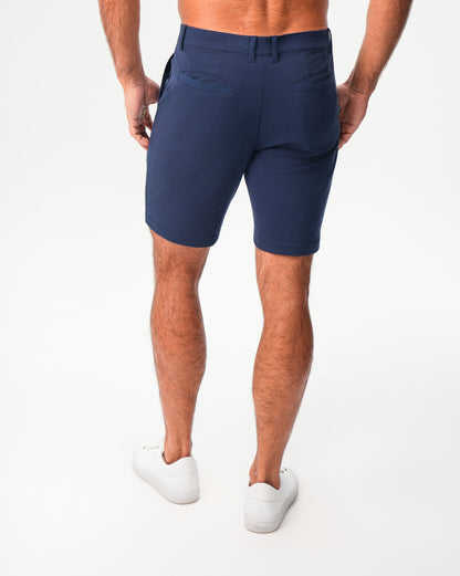 Athletic Fit Pique Shorts - Navy | State & Liberty Bottoms