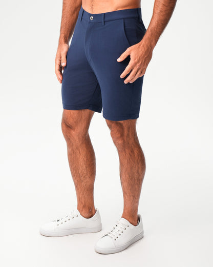 Athletic Fit Pique Shorts - Navy | State & Liberty Bottoms