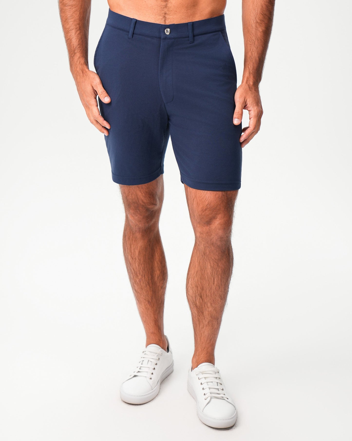 Athletic Fit Pique Shorts - Navy | State & Liberty Bottoms