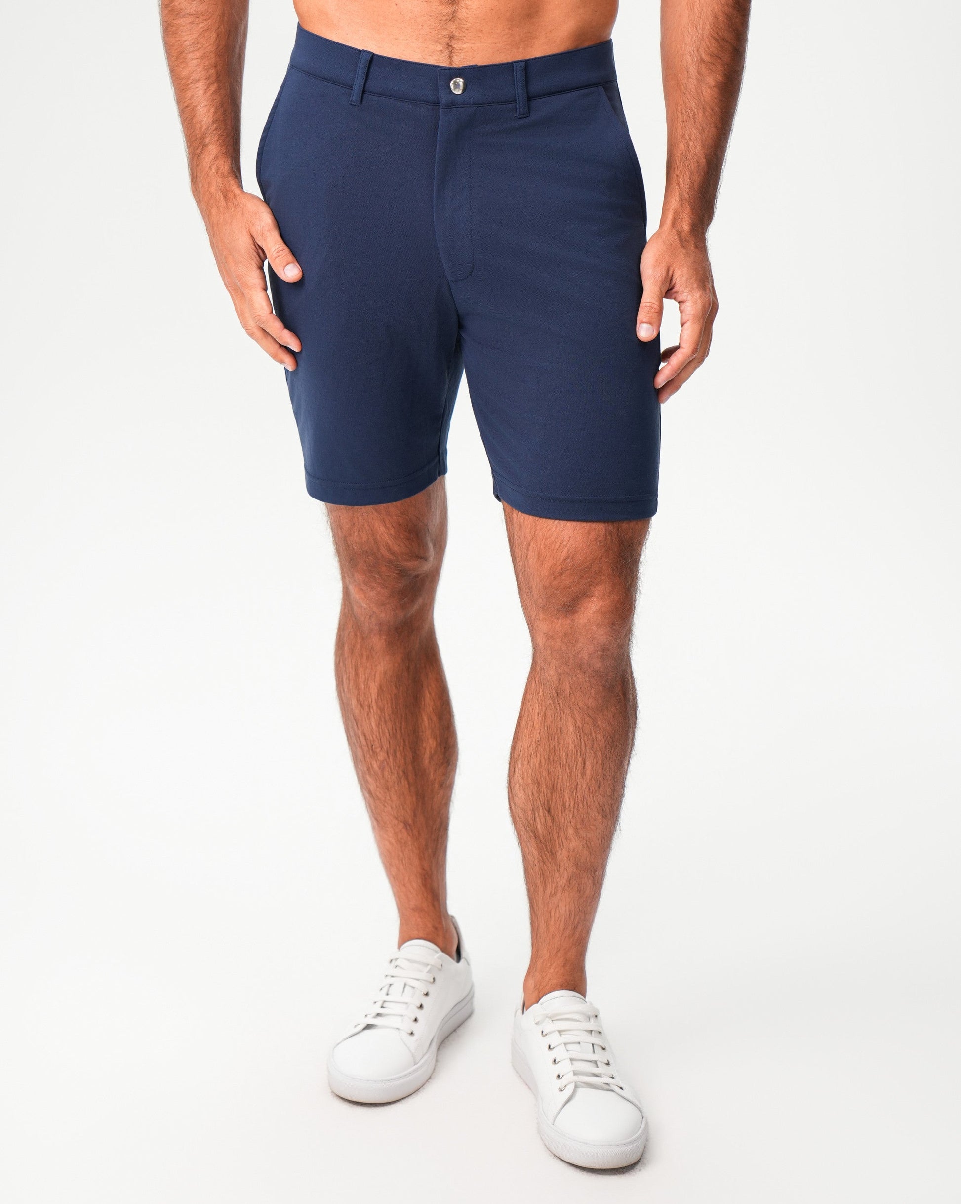 Athletic Fit Pique Shorts - Navy | State & Liberty Bottoms