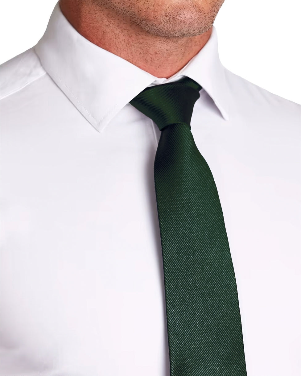 Hunter Green Woven Silk Tie | State & Liberty Accessories