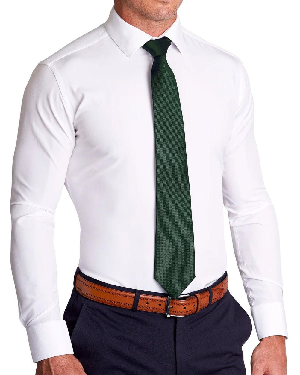 Hunter Green Woven Silk Tie | State & Liberty Accessories