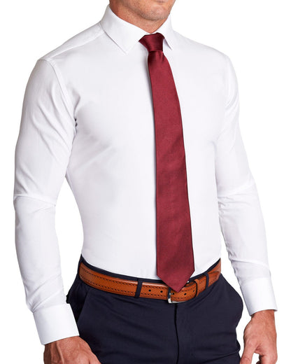 Maroon Woven Silk Tie | State & Liberty Accessories