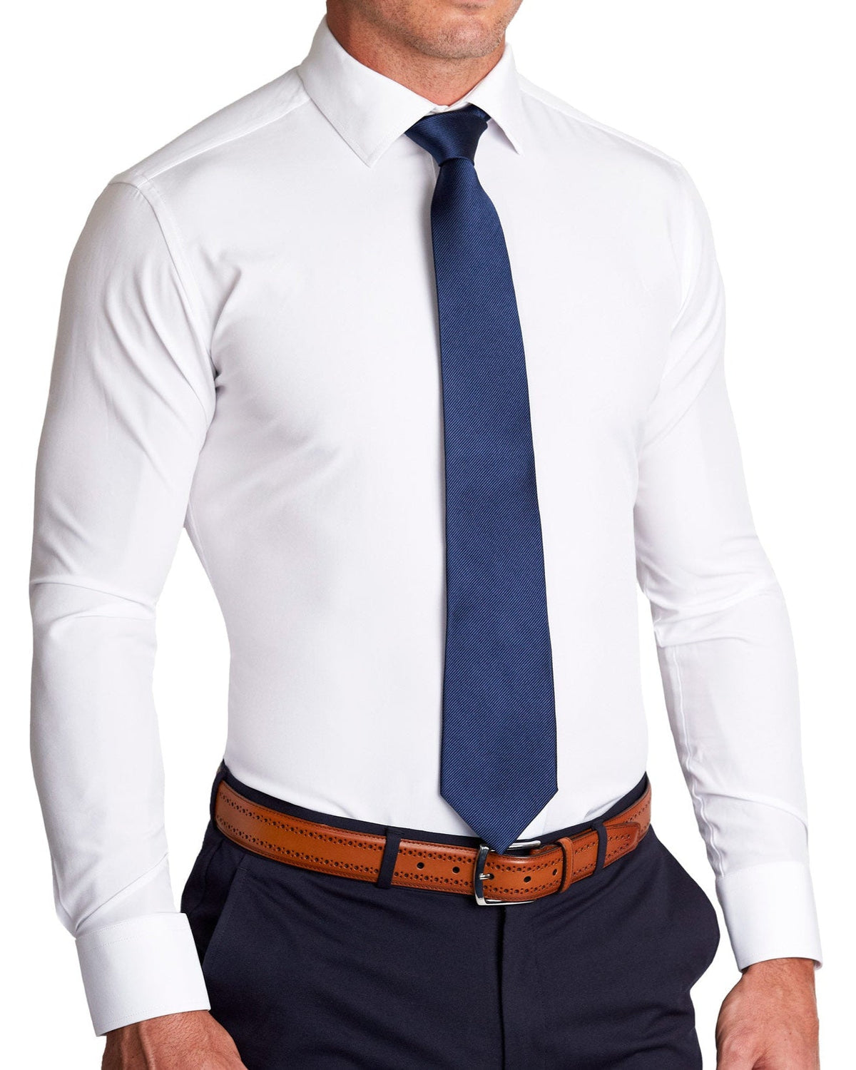 Navy Woven Silk Tie | State & Liberty Accessories