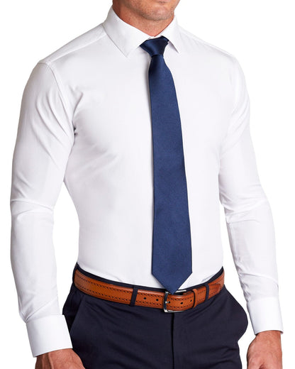 Navy Woven Silk Tie | State & Liberty Accessories
