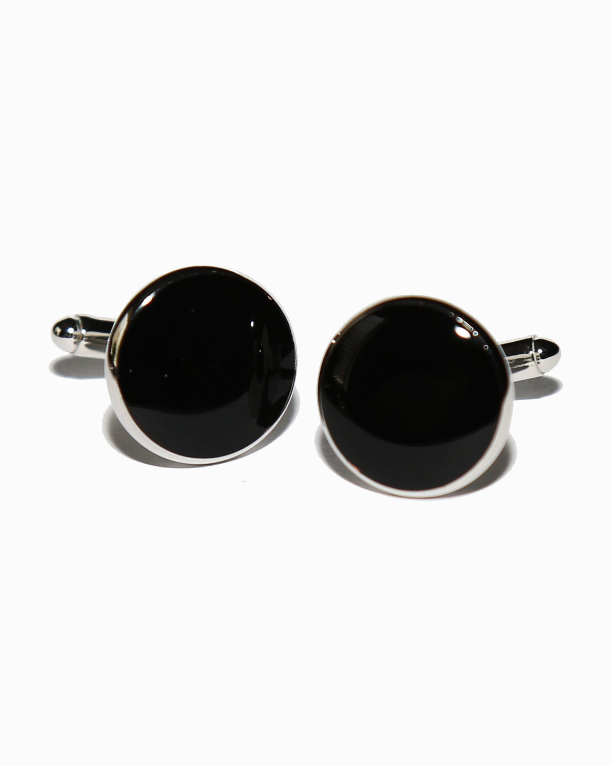 Black Circle Cuff Links | State & Liberty Accessories