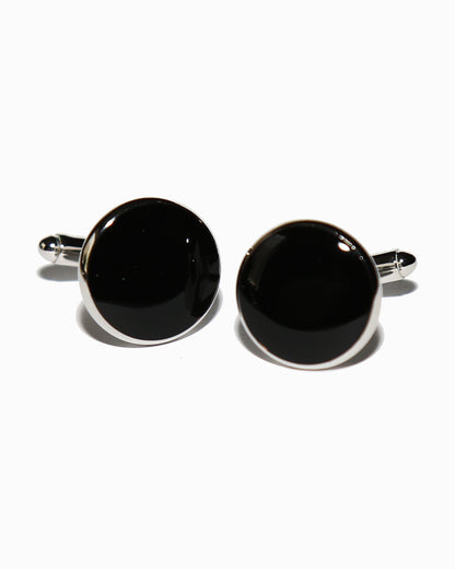 Black Circle Cuff Links | State & Liberty Accessories