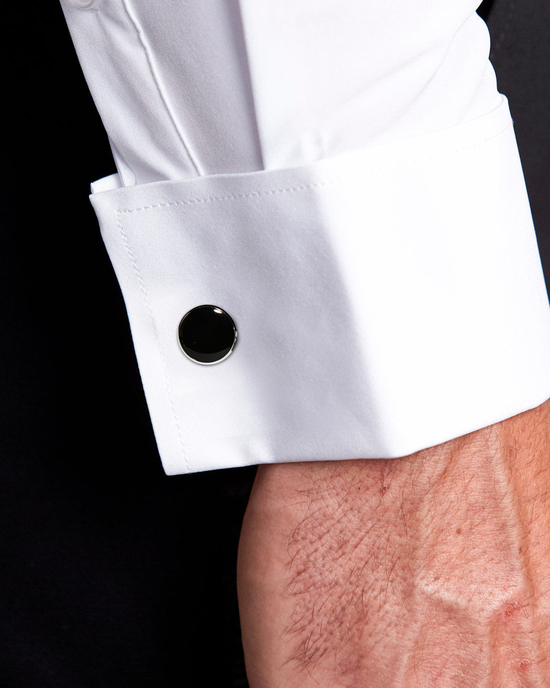 Black Circle Cuff Links | State & Liberty Accessories