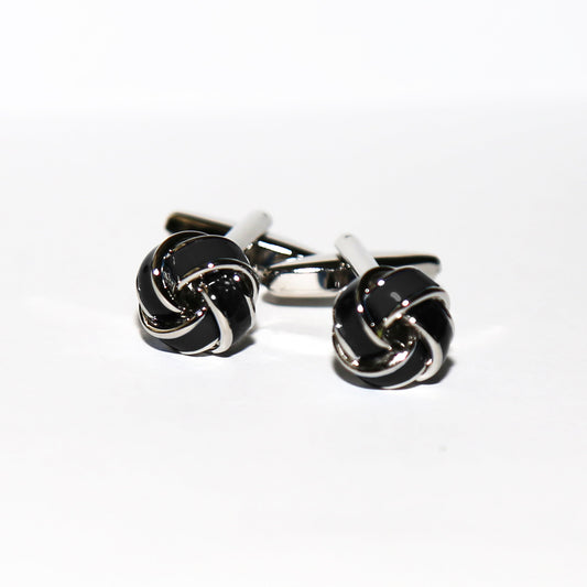 Black Knot Cuff Links | State & Liberty Accessories