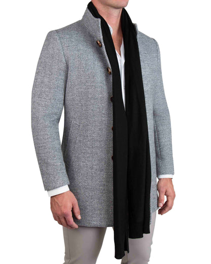 Merino Wool Knit Scarf - Black | State & Liberty Accessories|Outerwear