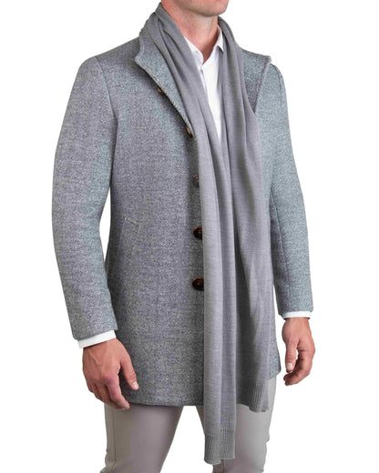 Merino Wool Knit Scarf - Grey | State & Liberty Accessories|Outerwear