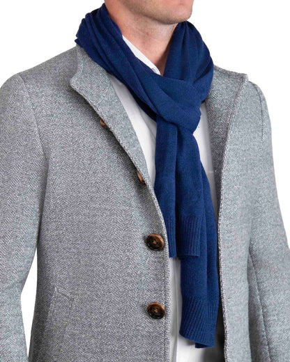 Merino Wool Knit Scarf - Navy | State & Liberty Accessories|Outerwear