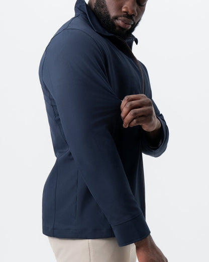 Collared Zip Jacket - Navy | State & Liberty Outerwear
