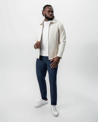 Collared Zip Jacket - Light Khaki | State & Liberty Outerwear