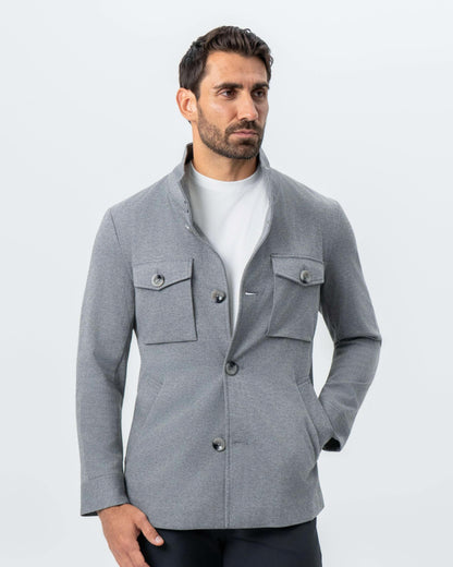 Knit Field Jacket - Grey | State & Liberty Outerwear