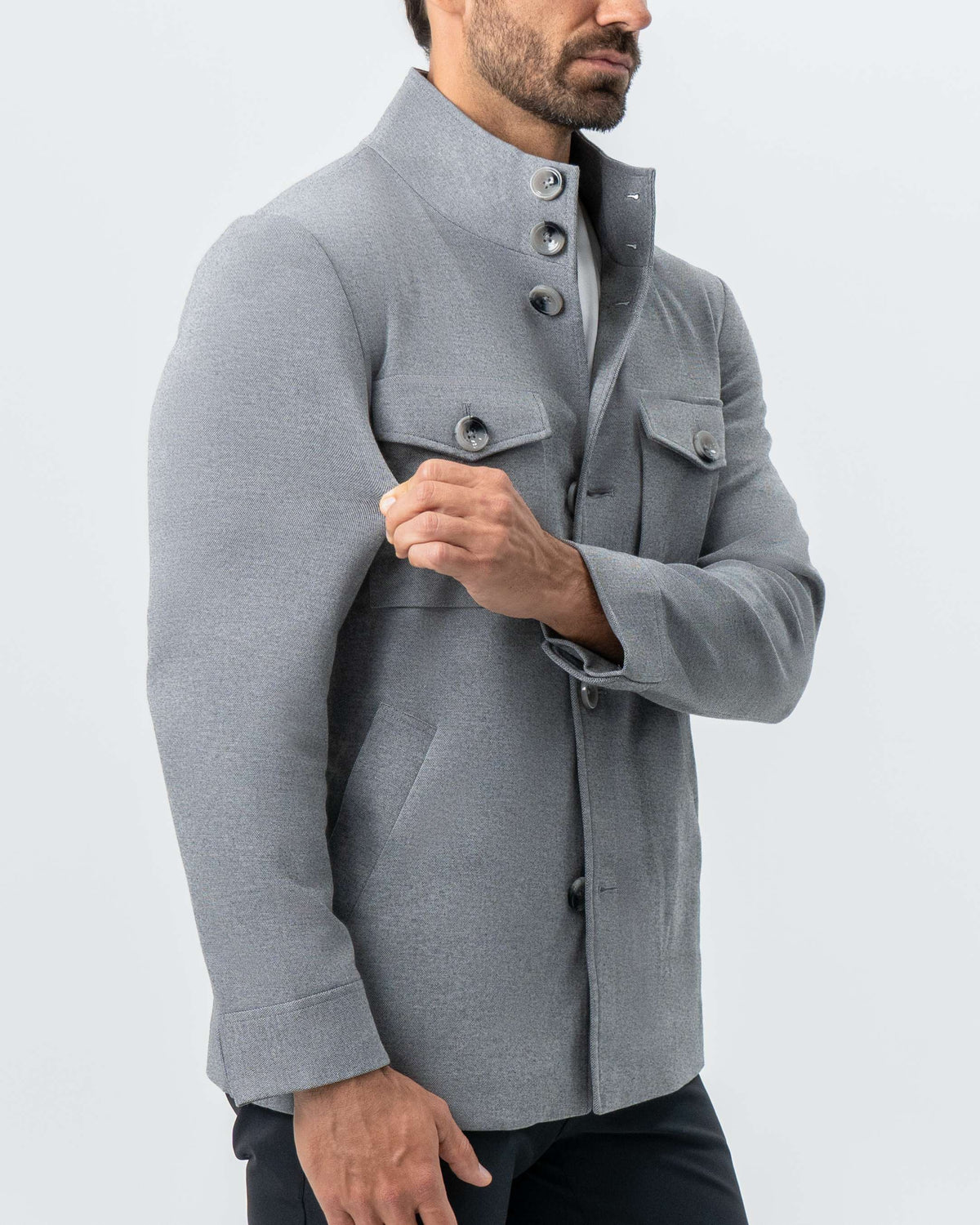 Knit Field Jacket - Grey | State & Liberty Outerwear