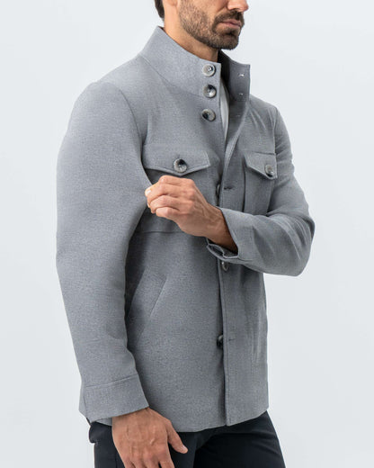 Knit Field Jacket - Grey | State & Liberty Outerwear