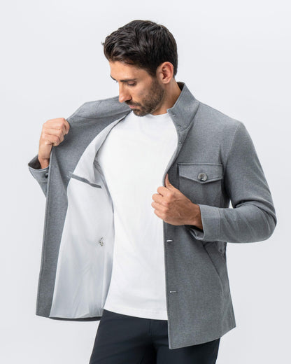 Knit Field Jacket - Grey | State & Liberty Outerwear