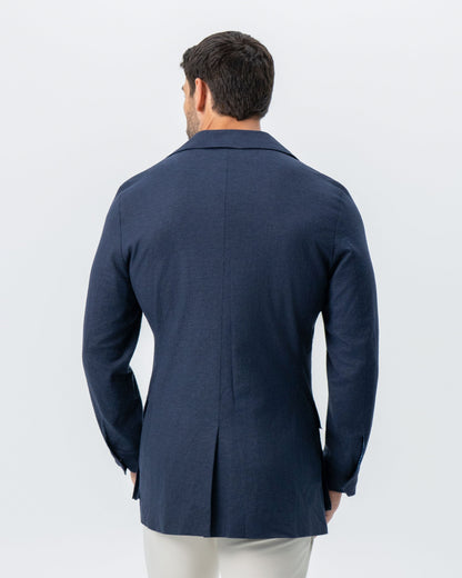 Stretch Linen Field Jacket - Navy | State & Liberty Outerwear