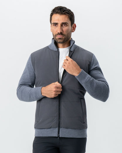 Knit Zip Jacket - Grey | State & Liberty Outerwear