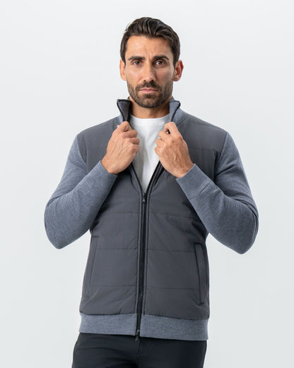 Knit Zip Jacket - Grey | State & Liberty Outerwear