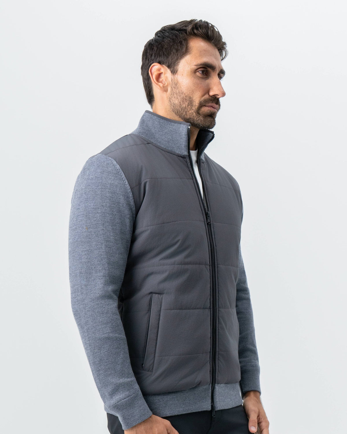 Knit Zip Jacket - Grey | State & Liberty Outerwear