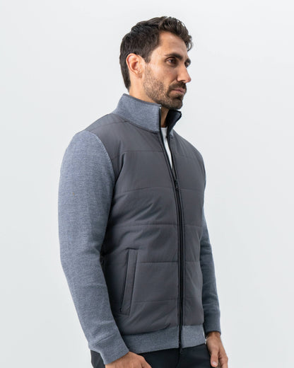 Knit Zip Jacket - Grey | State & Liberty Outerwear