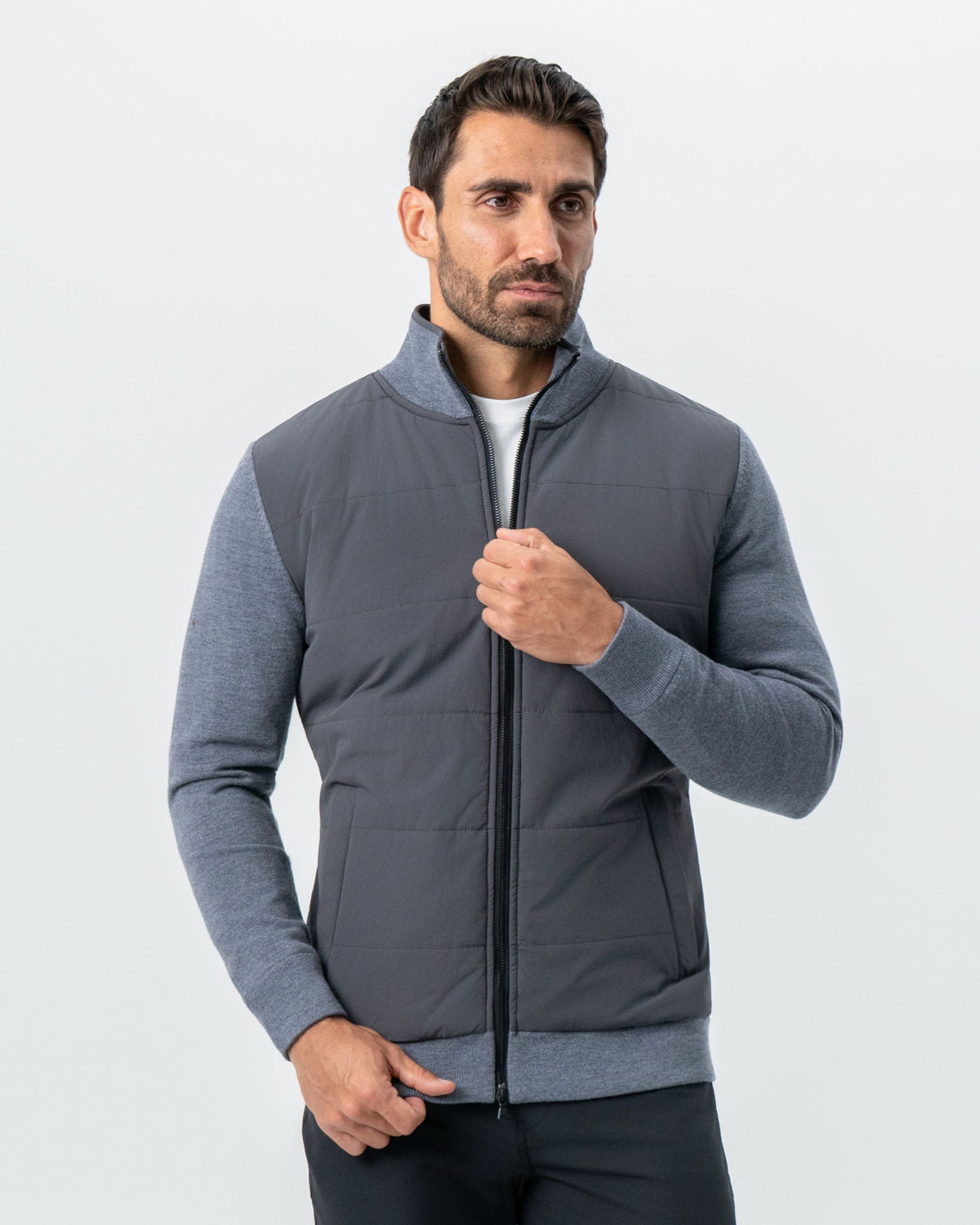 Knit Zip Jacket - Grey | State & Liberty Outerwear
