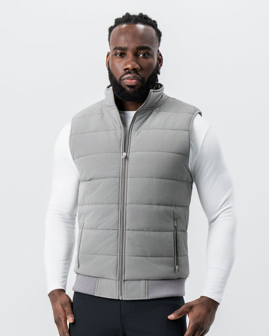 Down Vest - Light Grey | State & Liberty Outerwear