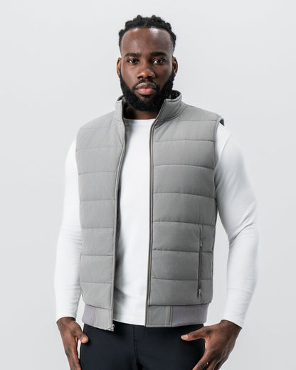 Down Vest - Light Grey | State & Liberty Outerwear