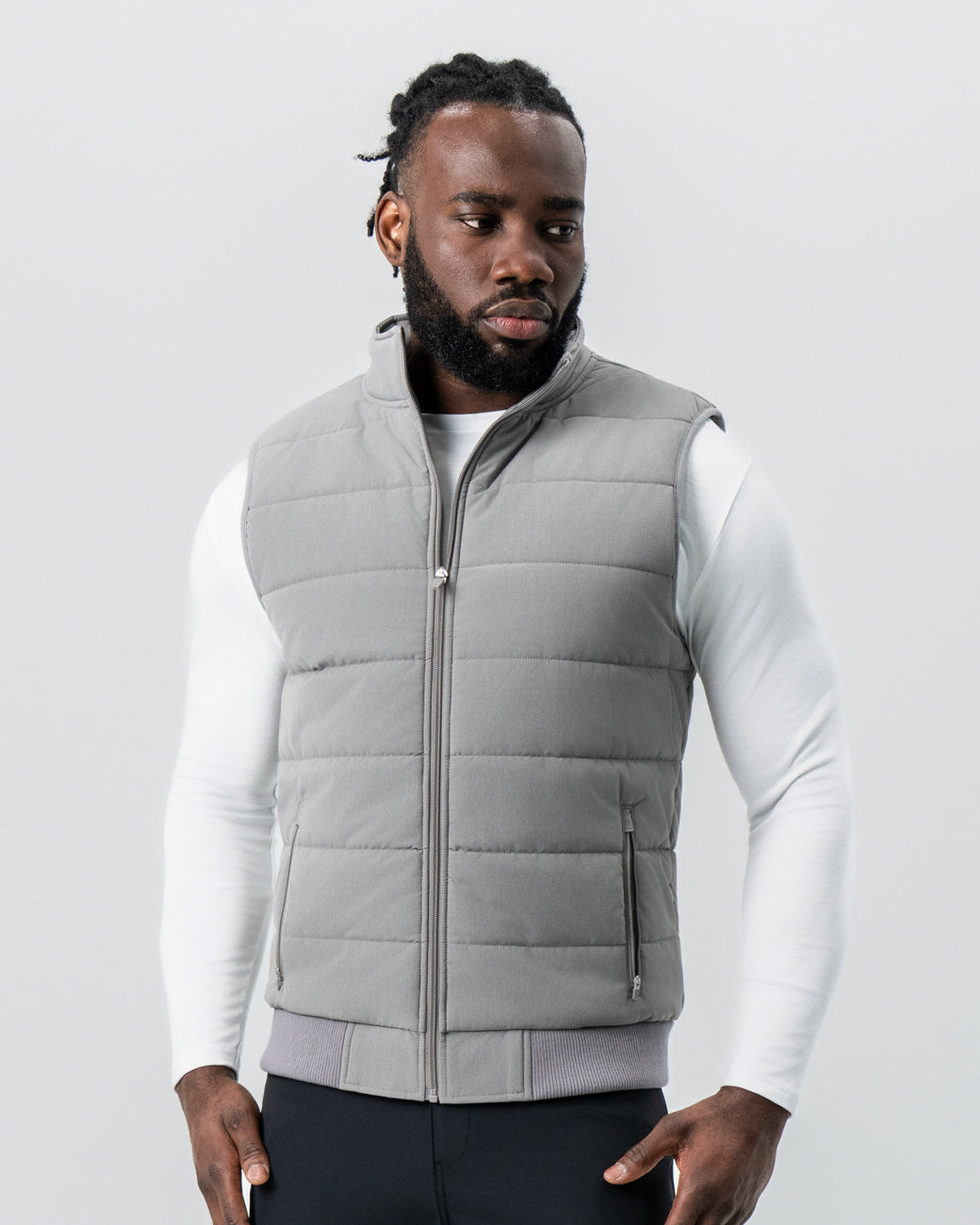Down Vest - Light Grey | State & Liberty Outerwear