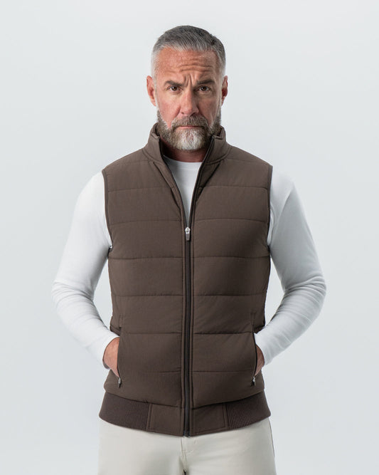 Down Vest - Brown | State & Liberty Outerwear