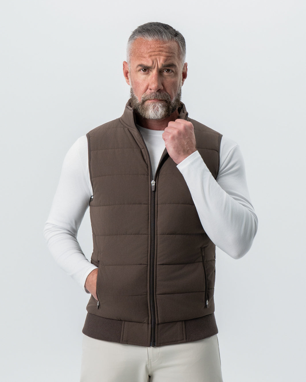 Down Vest - Brown | State & Liberty Outerwear