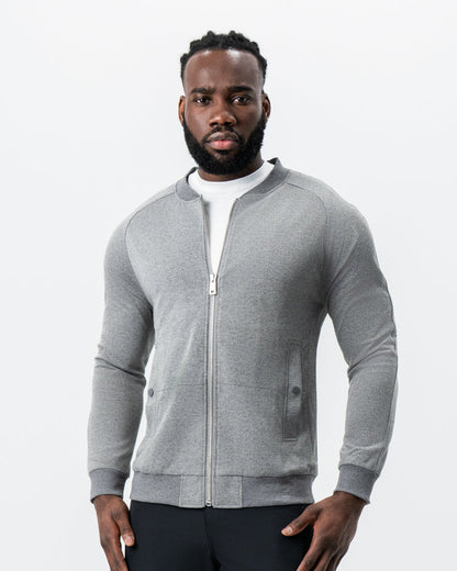 Knit Stretch Bomber - Grey | State & Liberty Outerwear