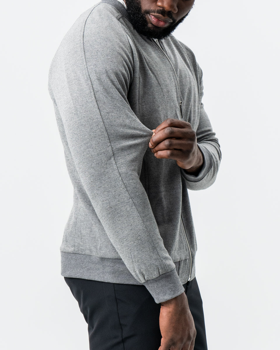 Knit Stretch Bomber - Grey | State & Liberty Outerwear