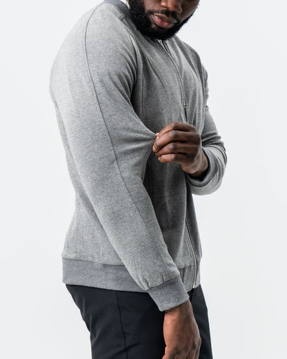 Knit Stretch Bomber - Grey | State & Liberty Outerwear
