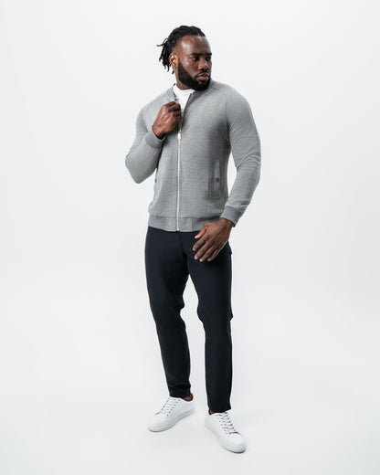 Knit Stretch Bomber - Grey | State & Liberty Outerwear