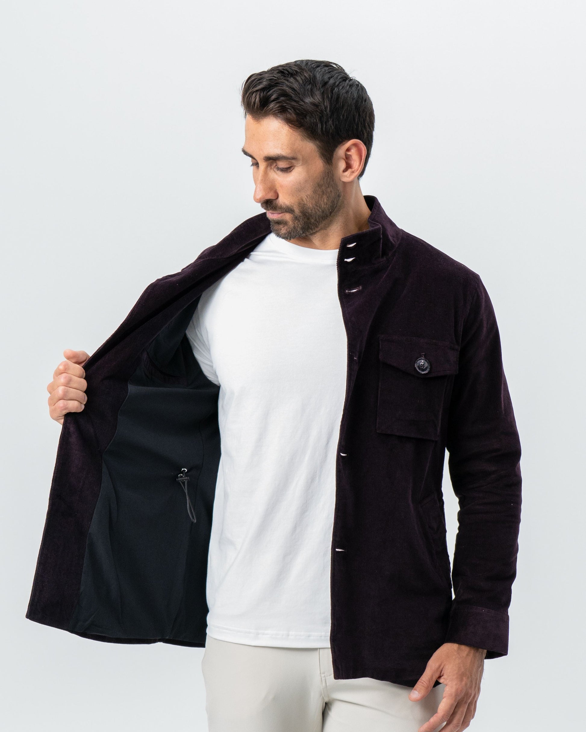 Corduroy Field Jacket - Dark Burgundy | State & Liberty Outerwear