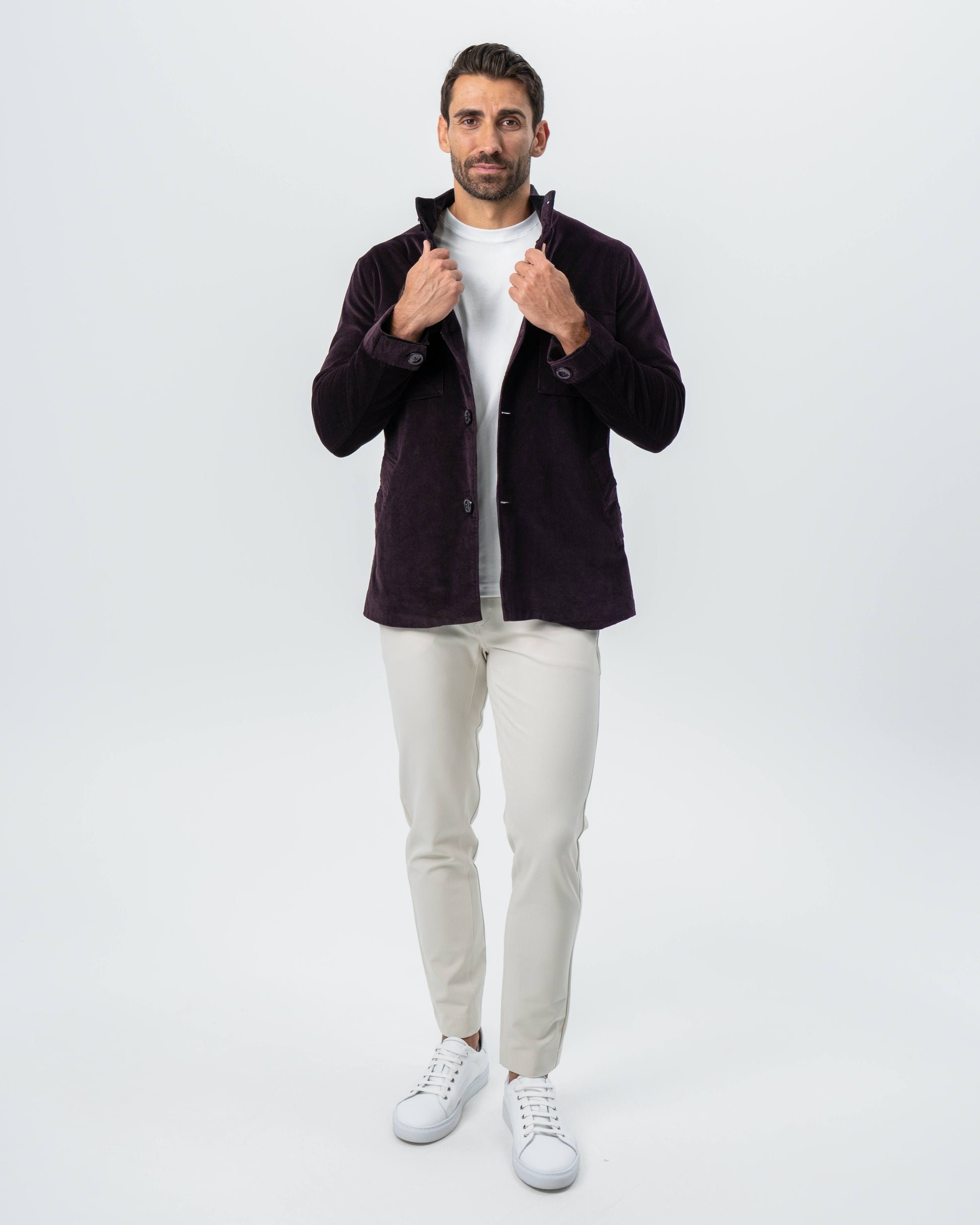 Corduroy Field Jacket - Dark Burgundy | State & Liberty Outerwear