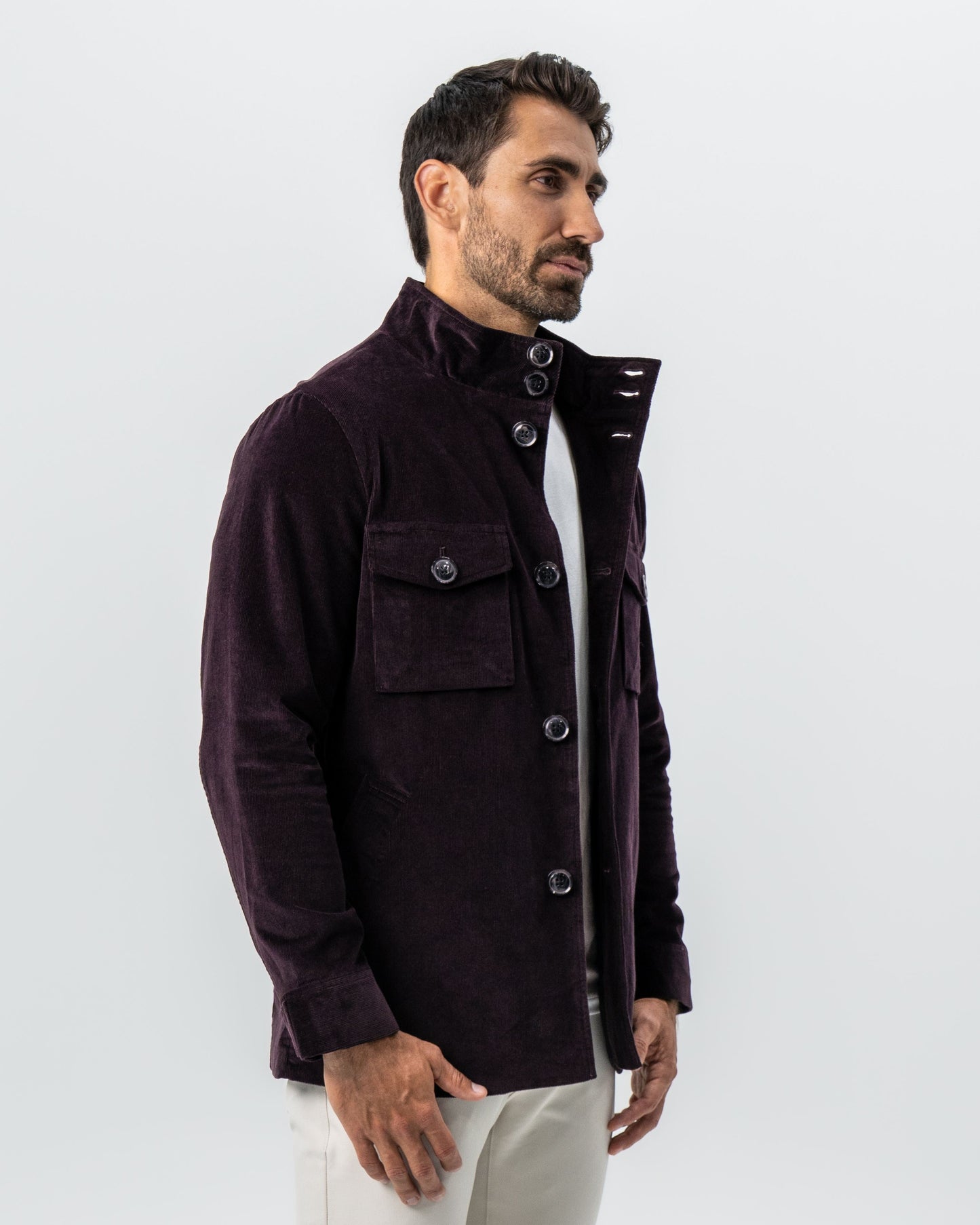 Corduroy Field Jacket - Dark Burgundy | State & Liberty Outerwear