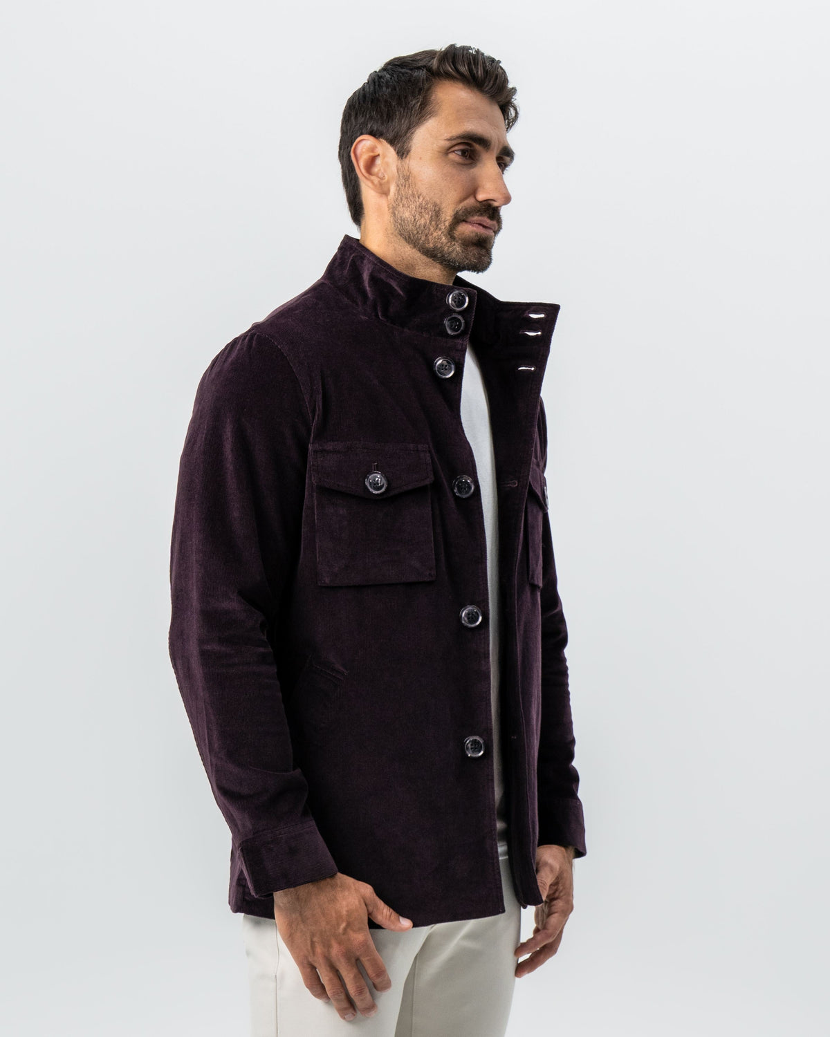Corduroy Field Jacket - Dark Burgundy | State & Liberty Outerwear