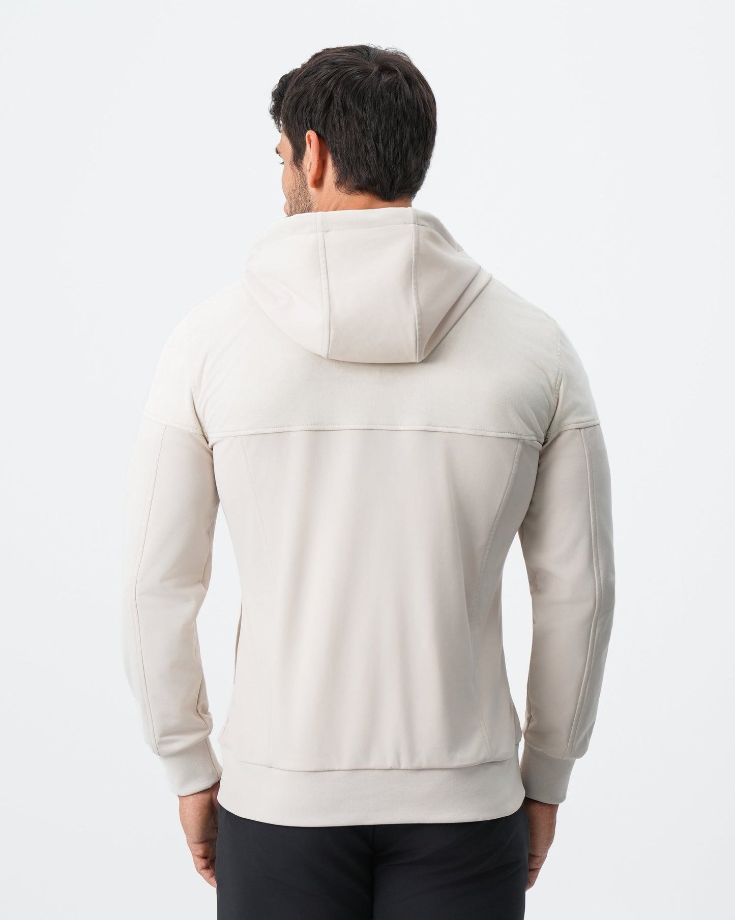 Hooded Hybrid Suede Jacket - Cream | State & Liberty Outerwear
