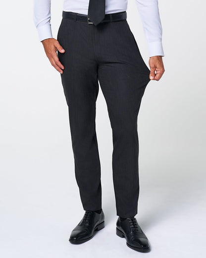 Athletic Fit Stretch Suit - Heathered Charcoal | State & Liberty Suits