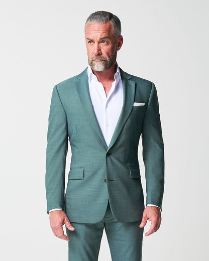 Athletic Fit Stretch Suit - Heathered Sea Green | State & Liberty Suits