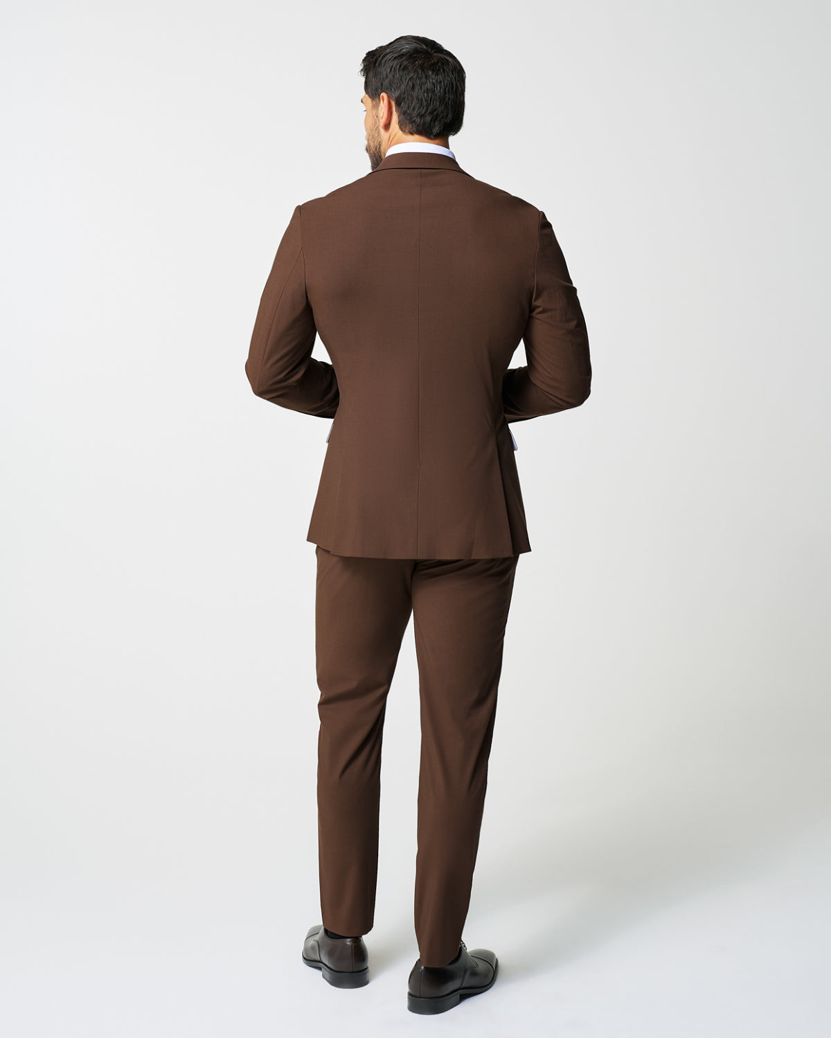 Athletic Fit Stretch Suit - Lightweight Heathered Chocolate | State & Liberty Suits
